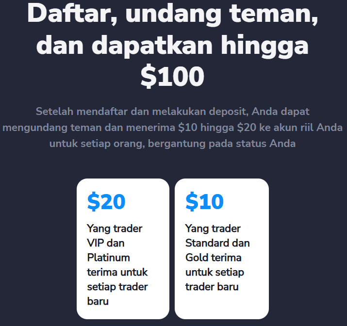 Stockity api, Stockity referral program